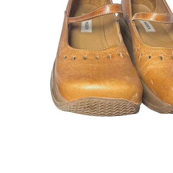Vintage Y2K Steve Madden Jazmine Brown Leather Chunky Mary Jane Shoe Sz 7.5 B - Picture 3 of 16